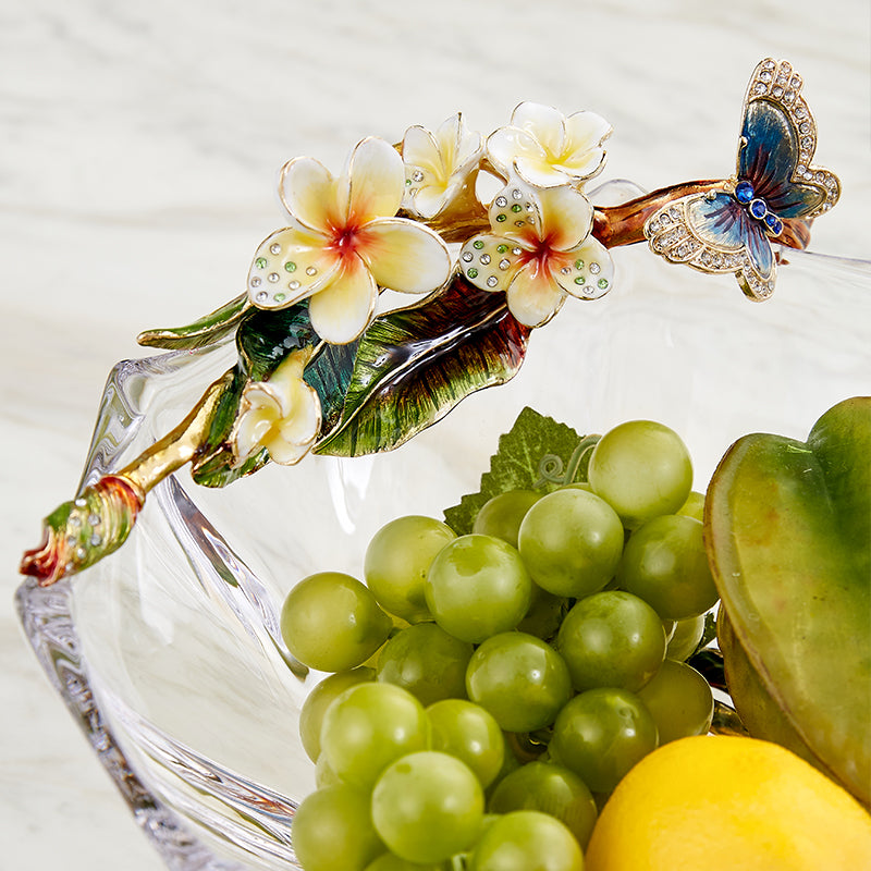 Spring Blossom Gilded Crystal Bowl