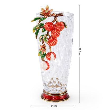 Imperial Lychee Harvest Crystal Vase