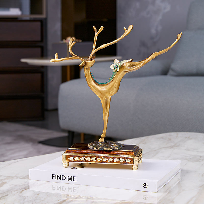 Golden Stag Majesty Figurine