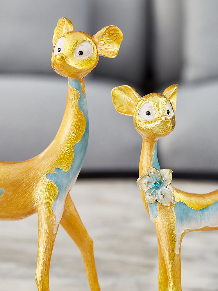 Enchanted Gilded Fawn Family