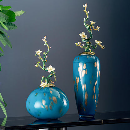 مزهرية أثيرية من خشب الصفصاف الأزرق