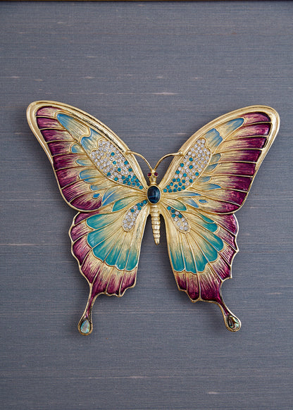 جواهر الطبيعة "أجنحة مذهبة" لوحة ثلاثية مؤطرة