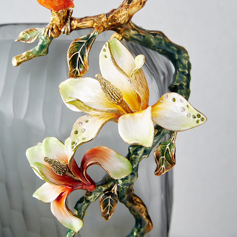 Obsidian Muse Songbird Vase