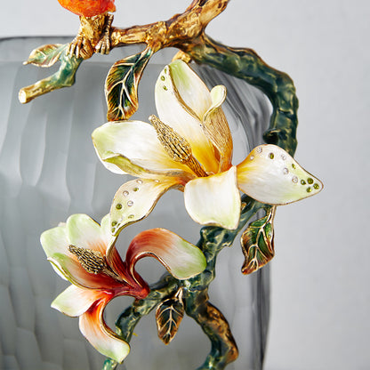 Obsidian Muse Songbird Vase