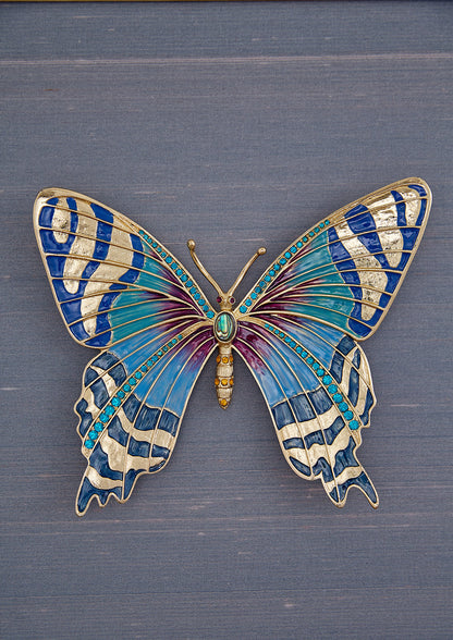 جواهر الطبيعة "أجنحة مذهبة" لوحة ثلاثية مؤطرة