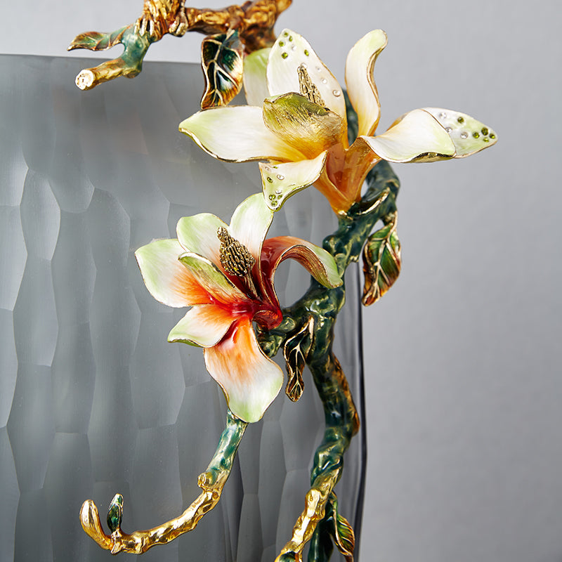 Obsidian Muse Songbird Vase