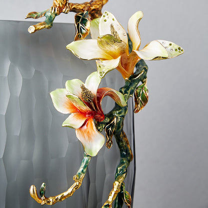 Obsidian Muse Songbird Vase