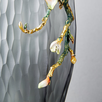 Obsidian Muse Songbird Vase