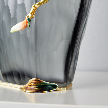 Obsidian Muse Songbird Vase