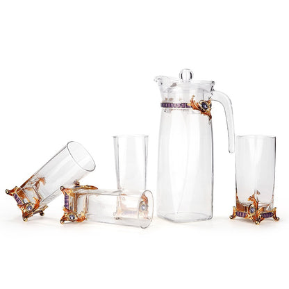 طقم إبريق وكأس طويل من الجمشت الإمبراطوري