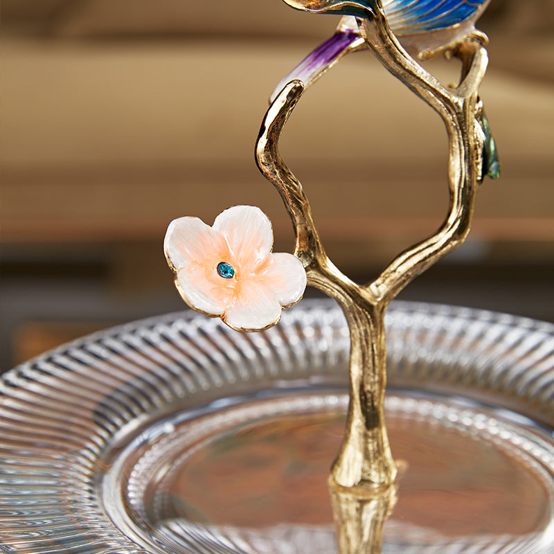 حامل الطيور المغردة الذهبية متعدد الطبقات