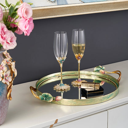 Lotus Serenity Mirrored Tray