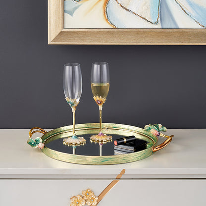 Lotus Serenity Mirrored Tray