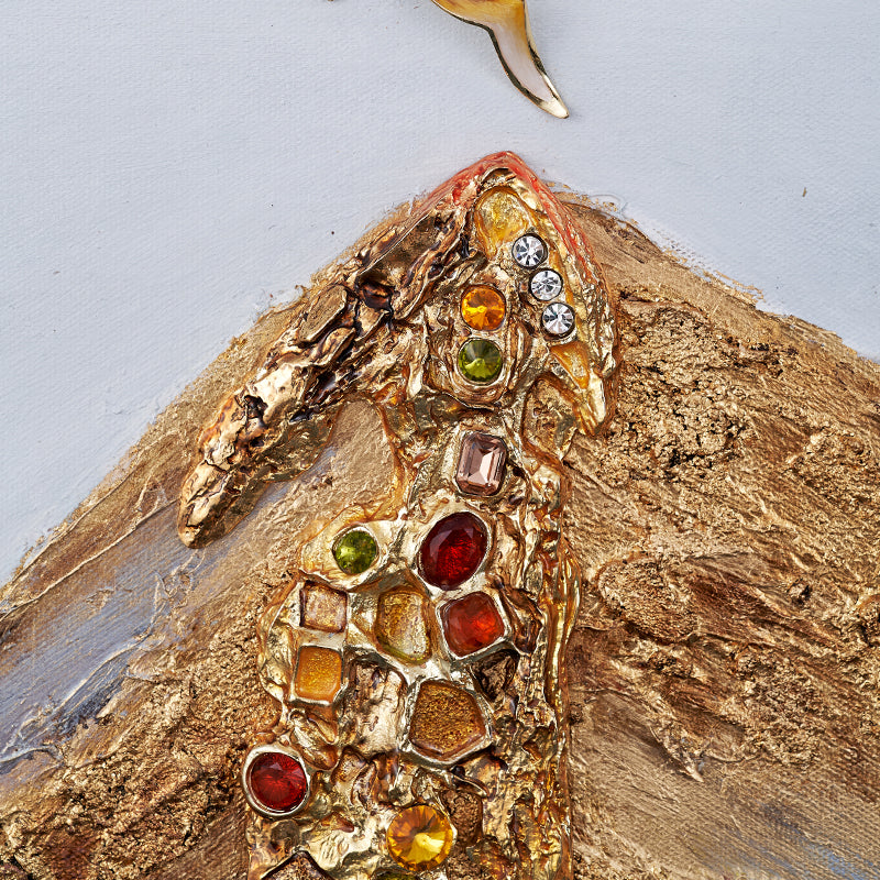 نقش بارز بعنوان "القمم المرصعة بالجواهر" من سلسلة "الجلال المذهب".