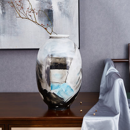 Monochrome Geometry Ceramic Vase