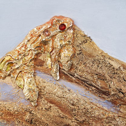 نقش بارز بعنوان "القمم المرصعة بالجواهر" من سلسلة "الجلال المذهب".