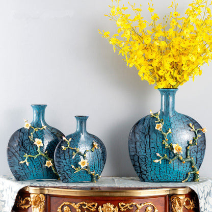 Celestial Azure Gilded Vase