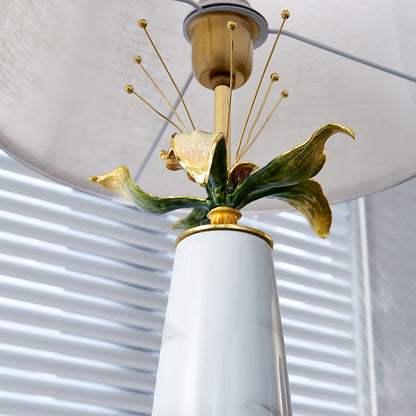 Carrara Floral Gold Accent Lamp