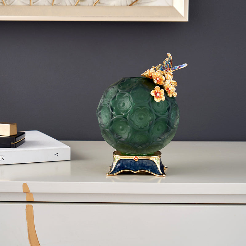 مزهرية كروية من إميرالد فروست "مرج مرصع بالجواهر"