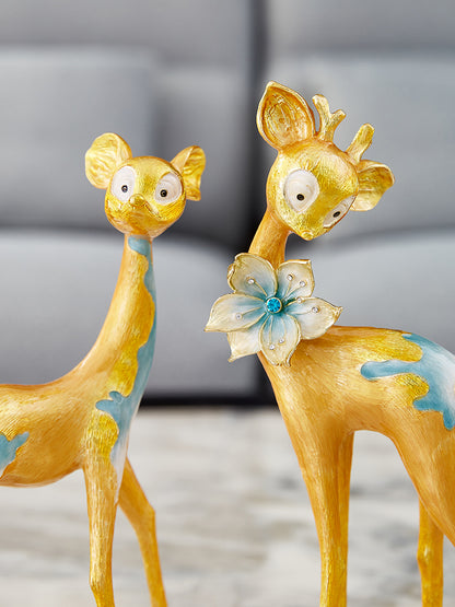 Enchanted Gilded Fawn Family