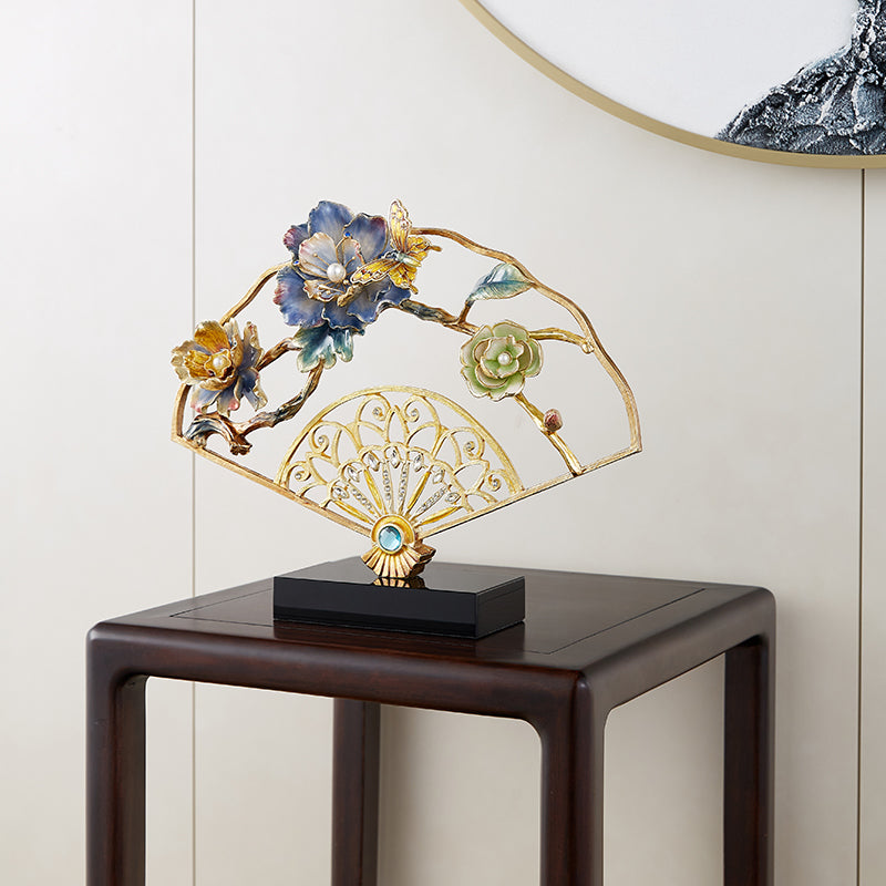 مروحة مرصعة بالجواهر الإمبراطورية "همس الأزهار"