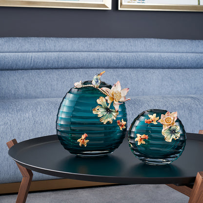 Teal Serenity Lotus Sphere