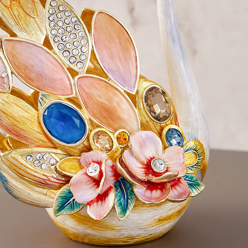 Eternal Grace Jeweled Swan Duo