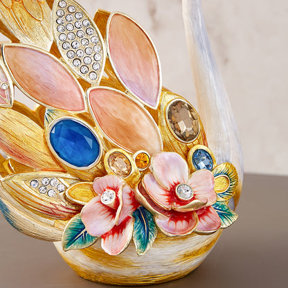 Eternal Grace Jeweled Swan Duo