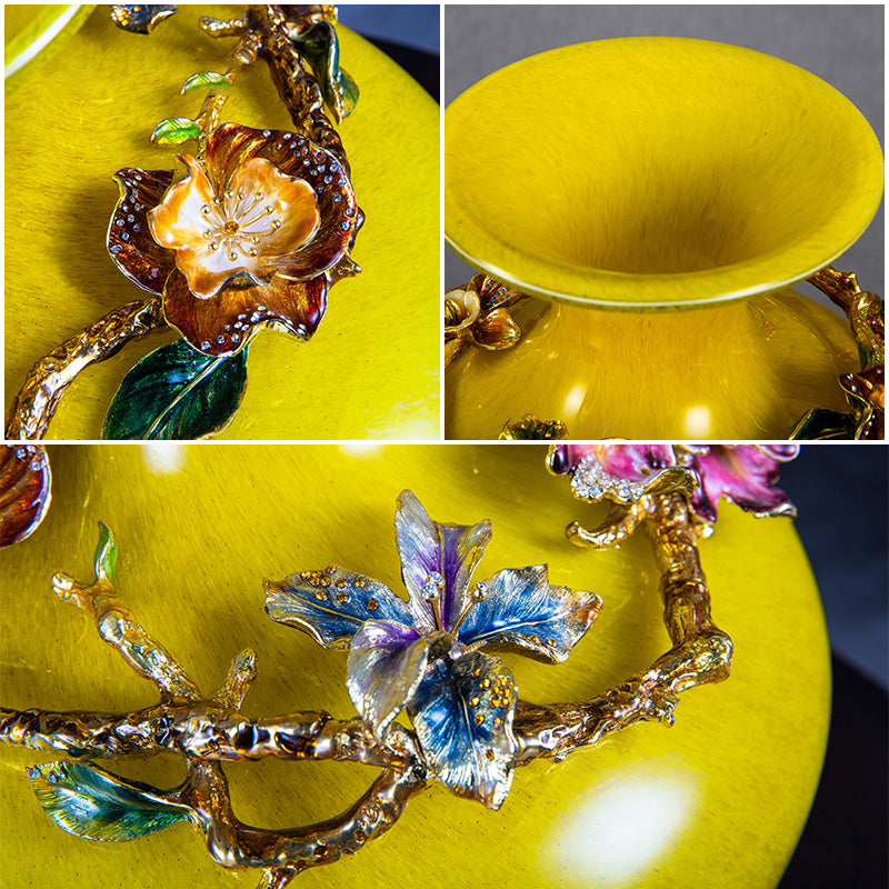 Solar Radiance "Jeweled Orchid" Artisan Vase