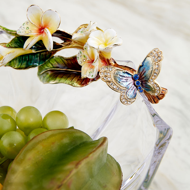 Spring Blossom Gilded Crystal Bowl