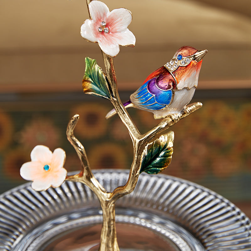 حامل الطيور المغردة الذهبية متعدد الطبقات