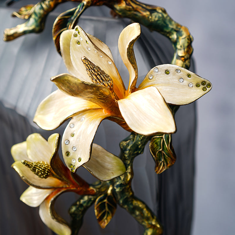 Obsidian Muse Songbird Vase