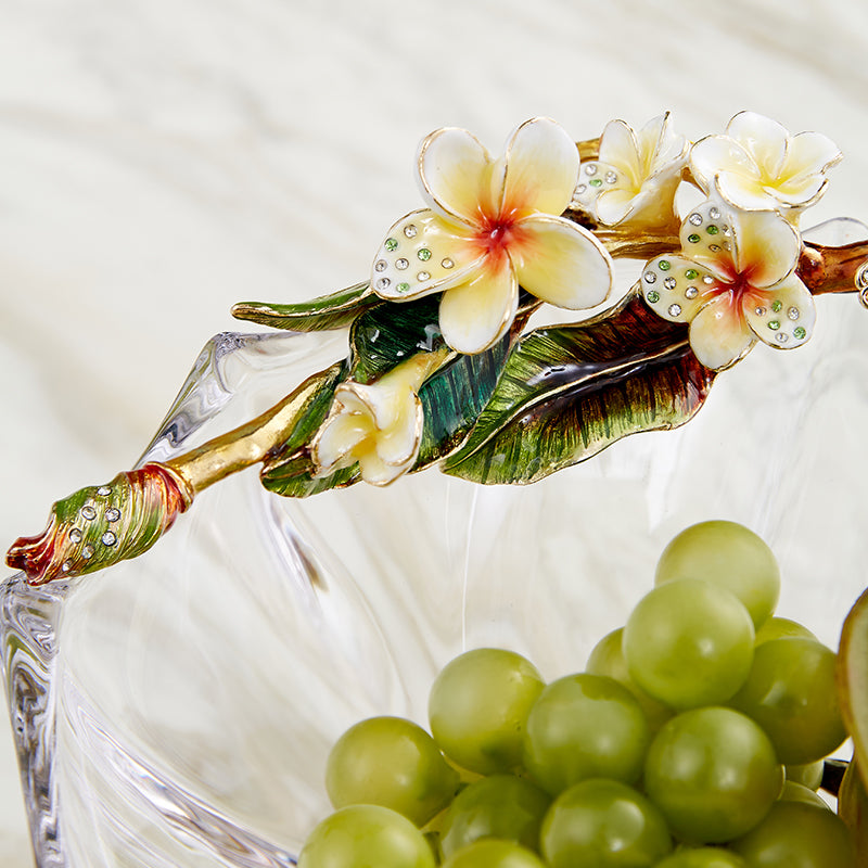 Spring Blossom Gilded Crystal Bowl