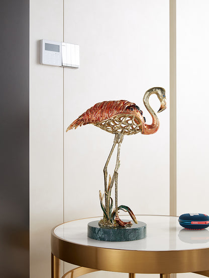 Imperial Flamingo Elegance Gilded Pair