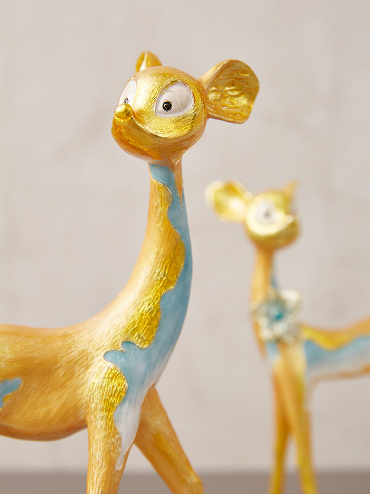 Enchanted Gilded Fawn Family