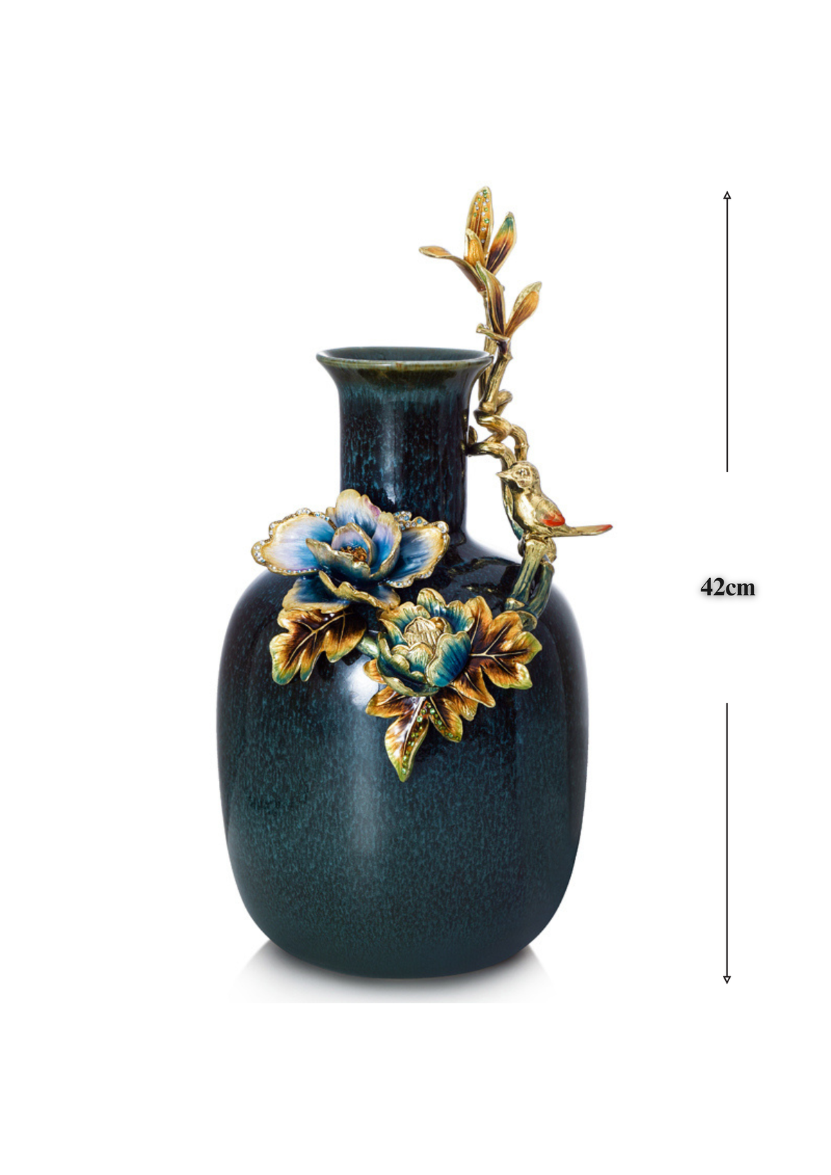 Emerald Orchid Ceramic Vase