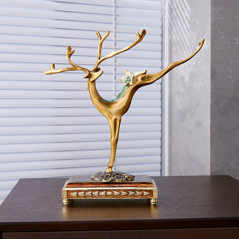 Golden Stag Majesty Figurine