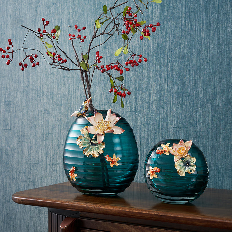 Teal Songbird Lotus Sanctuary