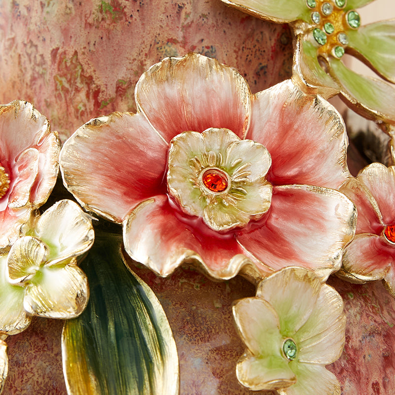 مزهرية سيراميك "انسجام البتلات" بلون وردي فاتح