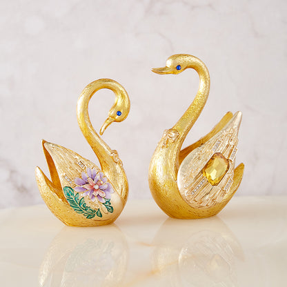 Golden Grace & Royal Bloom Swan