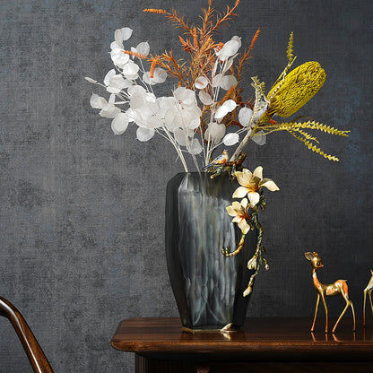 Obsidian Muse Songbird Vase