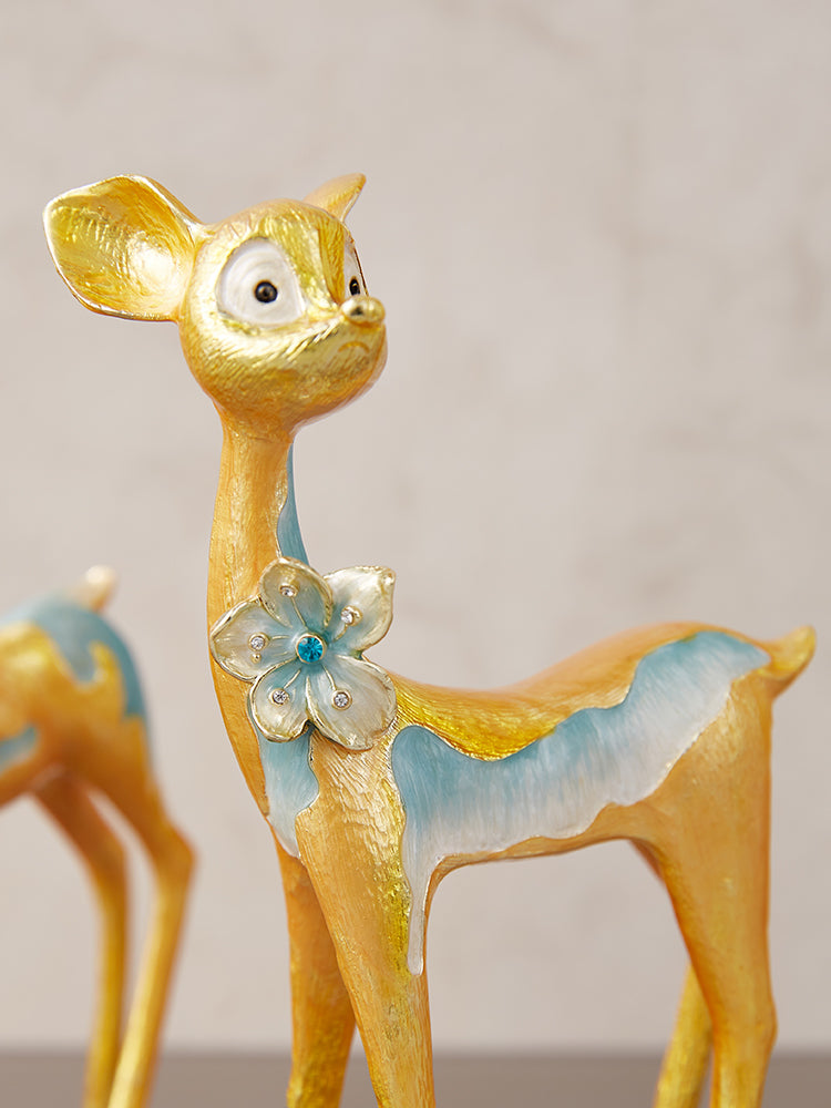 Enchanted Gilded Fawn Family