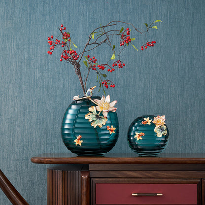 Teal Songbird Lotus Sanctuary