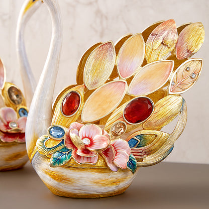Eternal Grace Jeweled Swan Duo