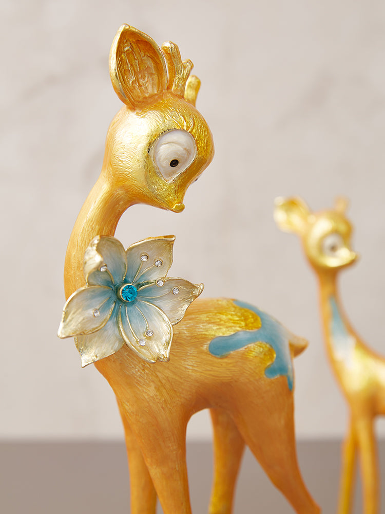 Enchanted Gilded Fawn Family
