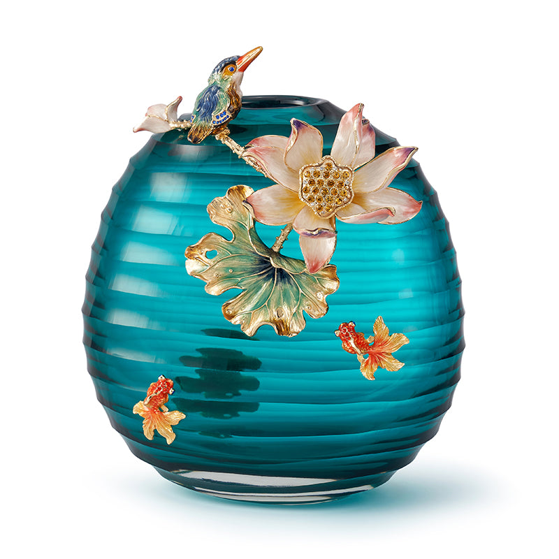 Teal Songbird Lotus Sanctuary