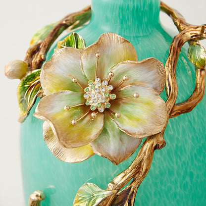 Emerald Tide "Spring Whisper" Art Vase