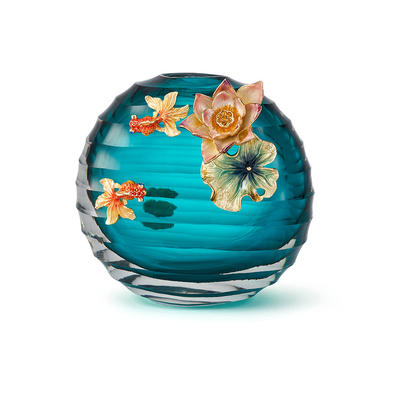 Teal Serenity Lotus Sphere