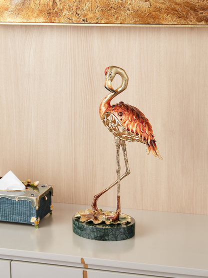 Imperial Flamingo Elegance Gilded Pair
