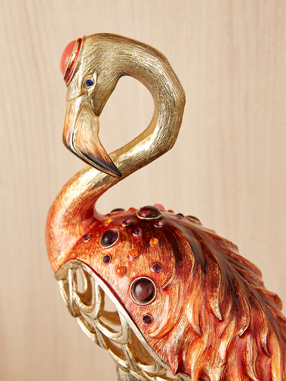 Imperial Flamingo Elegance Gilded Pair